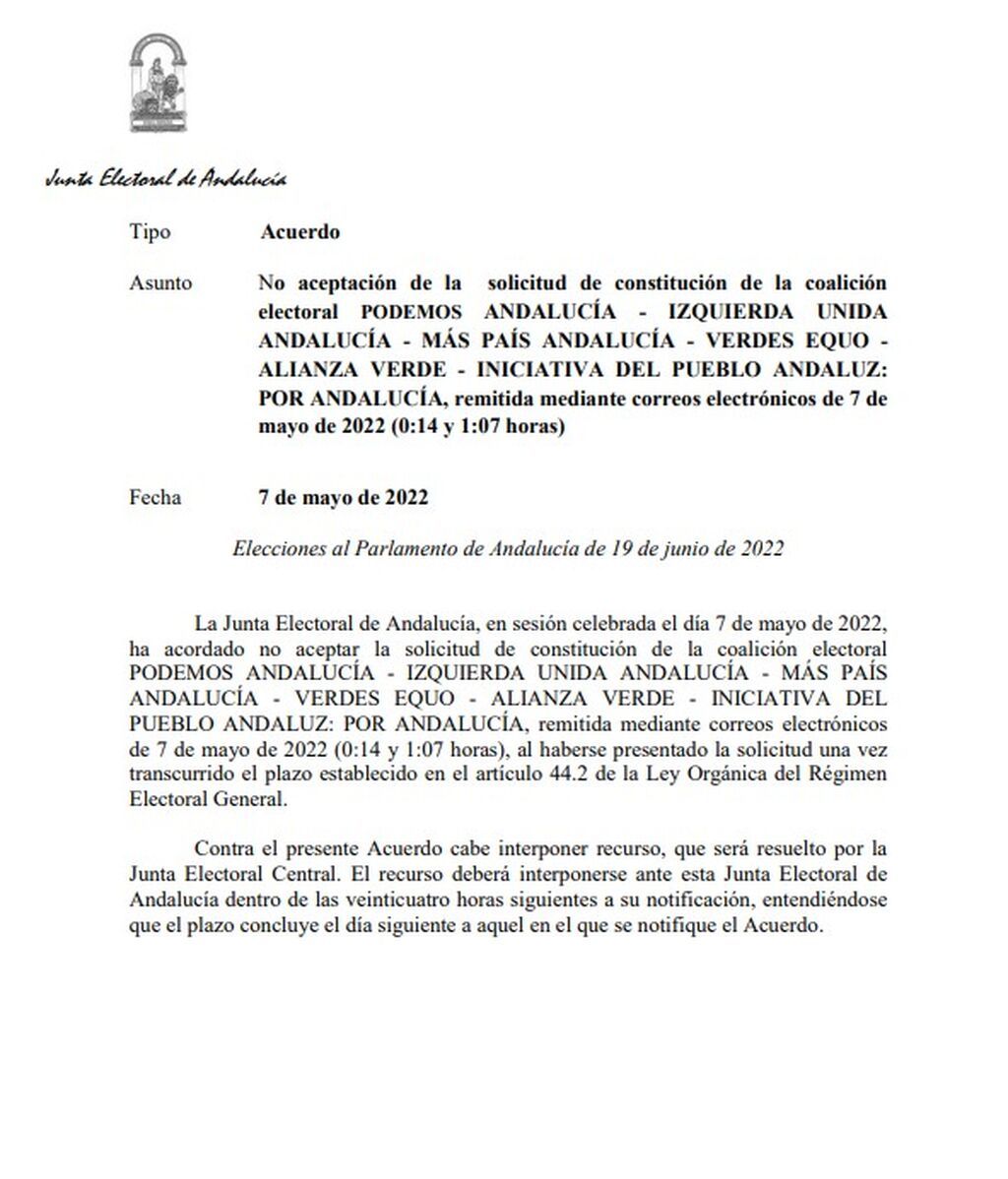 Junta Electoral Andalucía
