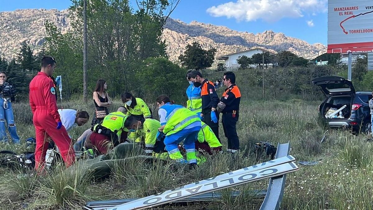 Muere un ciclista y otro herido grave tras ser arrollados en la M-608 en Manzanares el Real, en Madrid