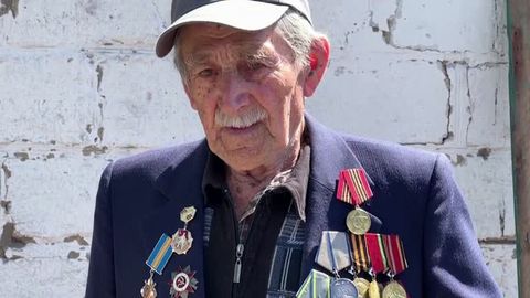 Un veterano ucraniano de la Segunda Guerra Mundial: 