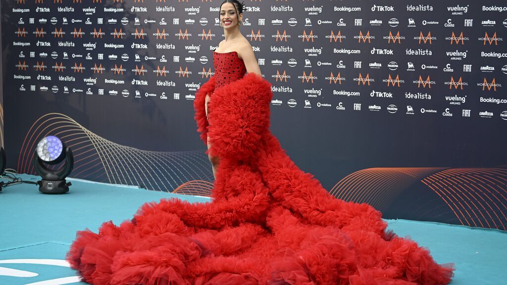 Chanel, de rojo en la fiesta de bienvenida de Eurovisión