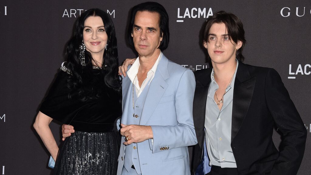 Nick Cave junto a su familia en los LACMA 2019.