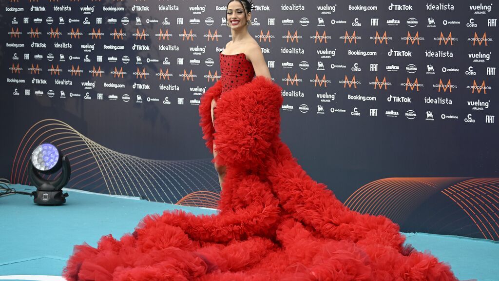 Chanel, de rojo en la fiesta de bienvenida de Eurovisión