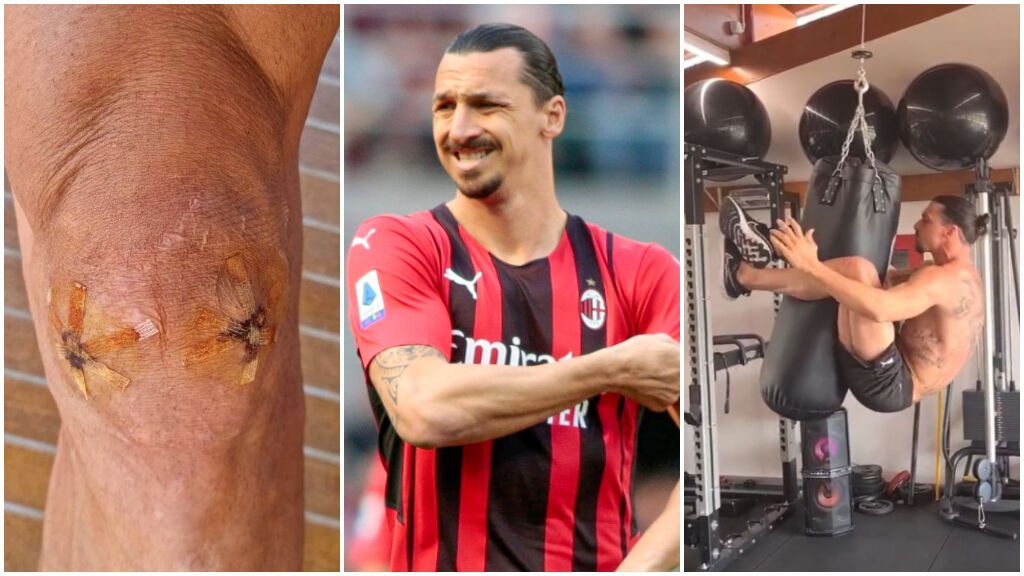 Ibrahimovic sufre con su lesión de rodilla