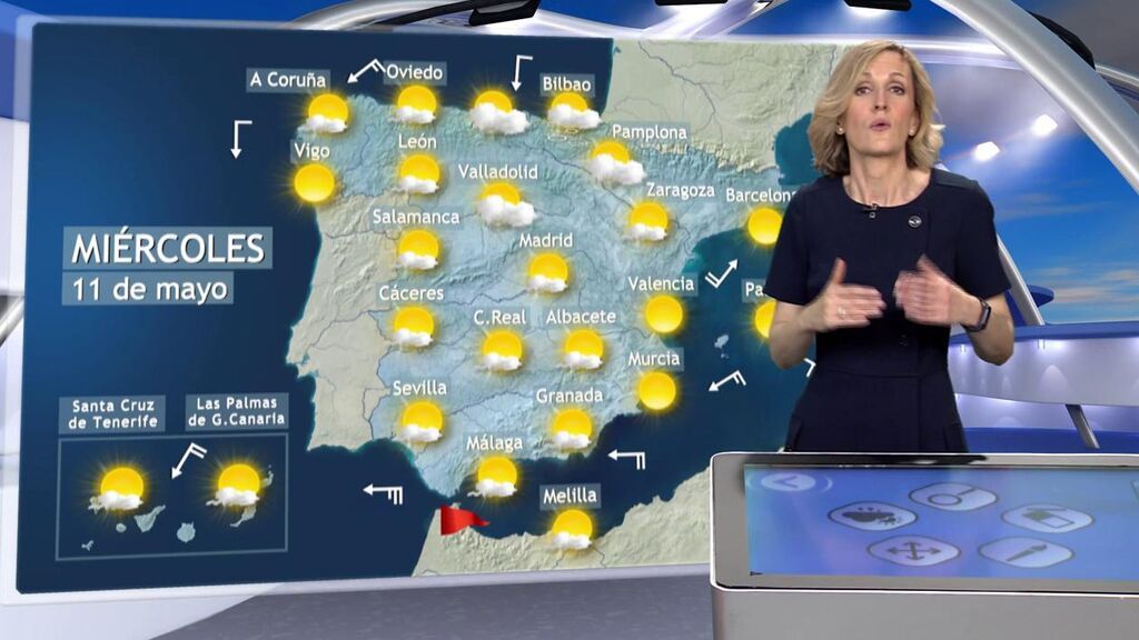 Las temperaturas seguirán subiendo el miércoles: el tiempo en España para el 11 de mayo
