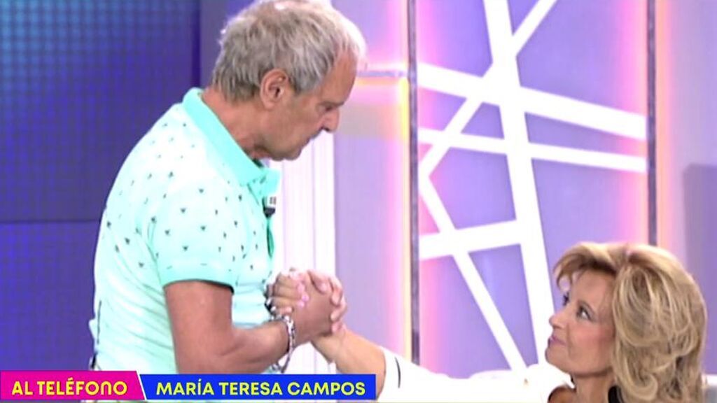 María Teresa Campos se despide, muy emocionada, de Jesús Mariñas en directo en 'Sálvame': "El golpe ha sido duro"