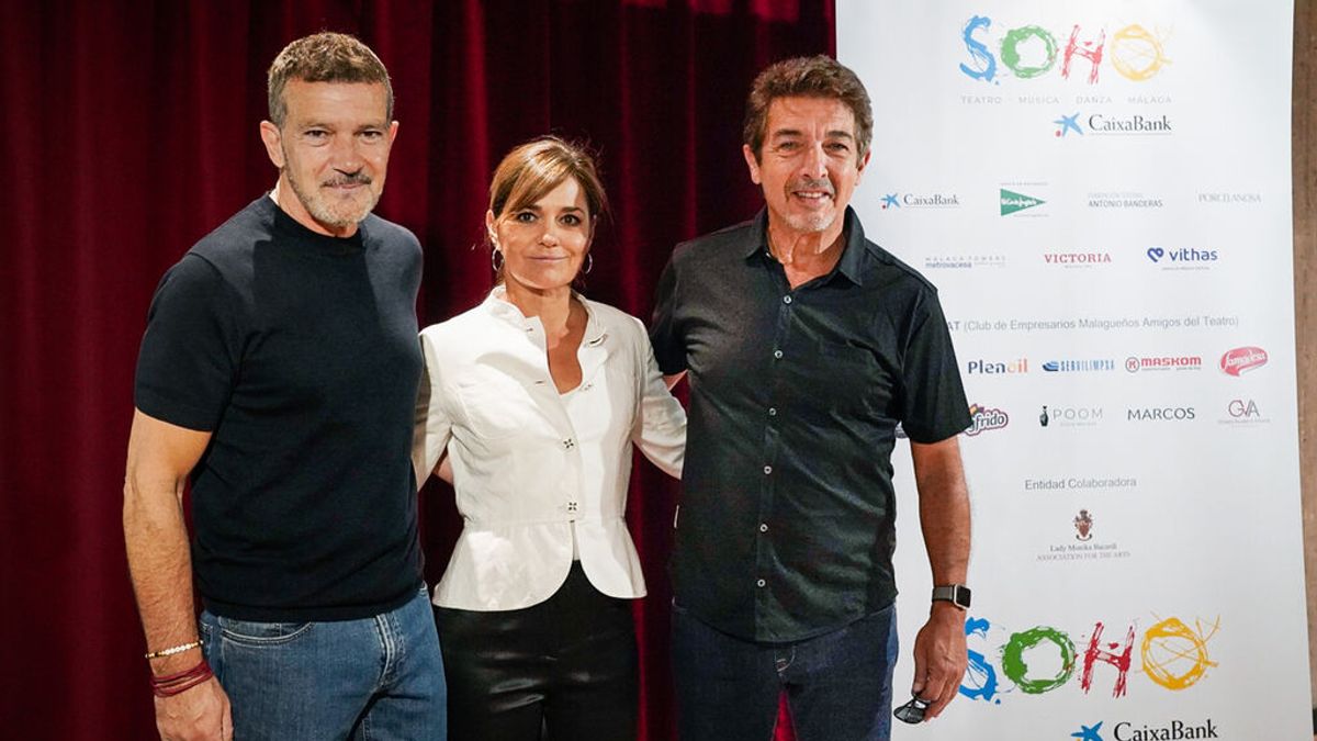 Banderas, Ricardo Darín y Andrea Pietra presentan en Málaga la nueva obra del Teatro del Soho Banderas, Ricardo Darín y Andrea Pietra presentan en Málaga la nueva obra del Teatro del Soho