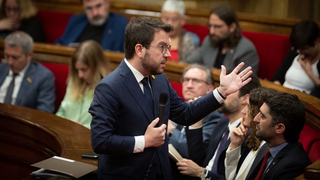 Aragonès, en el Parlament de Cataluña