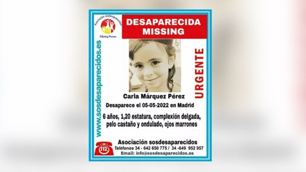 Un padre denuncia el posible secuestro de su hija de seis años por parte de la madre en Madrid