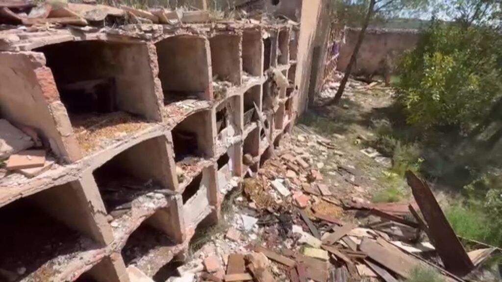 Profanan todas las tumbas de un cementerio abandonado de Aguilar de Segarra