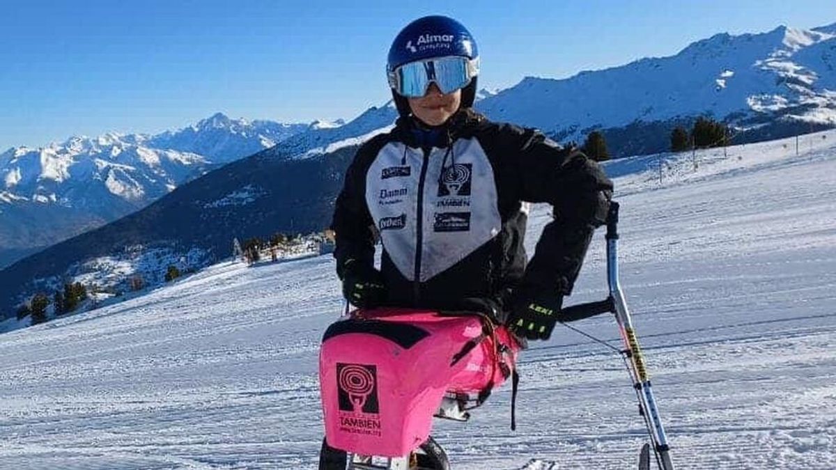 La española Audrey Pascual, campeona de la Copa de Europa de esquí alpino adaptado