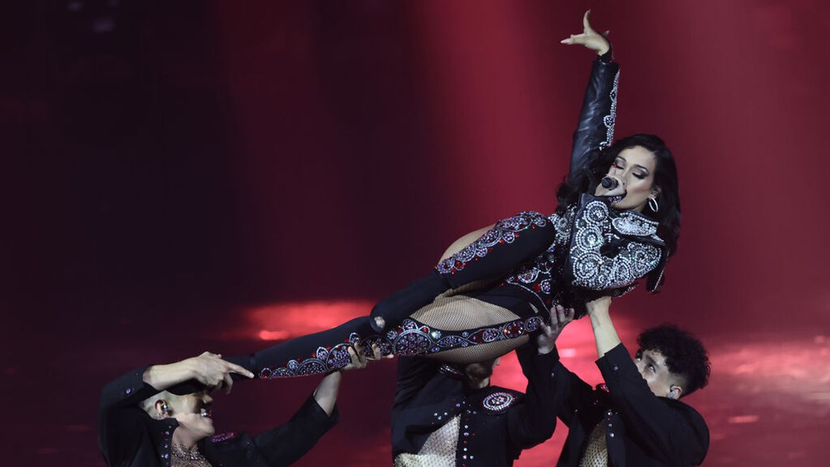 Chanel en su actuación en Eurovisión