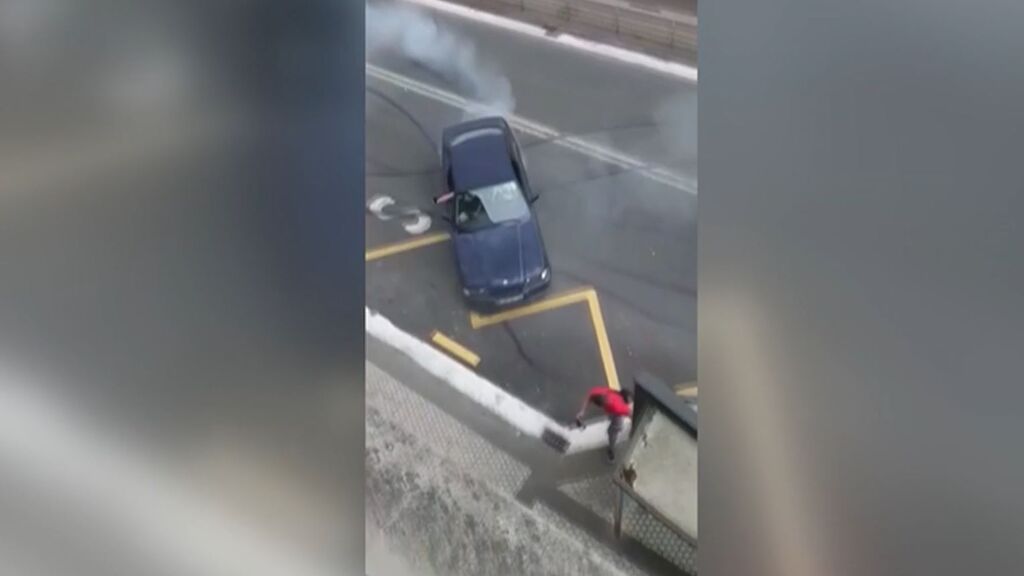Un conductor trata de embestir a un peatón que le grababa mientras hacía trompos en Guipúzcoa