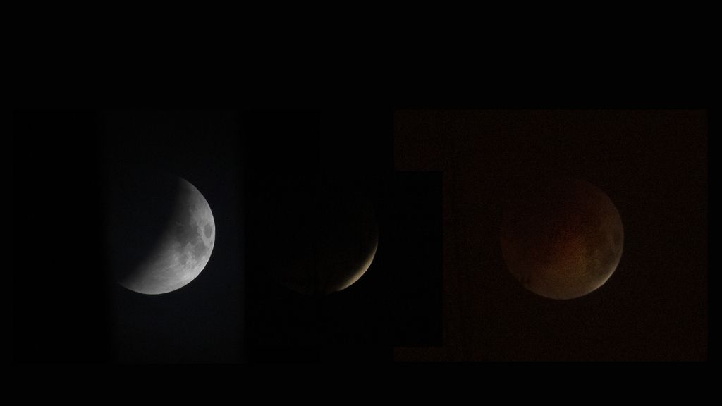 Las mejores imágenes del eclipse lunar total de la pasada noche y la espectacular luna de sangre