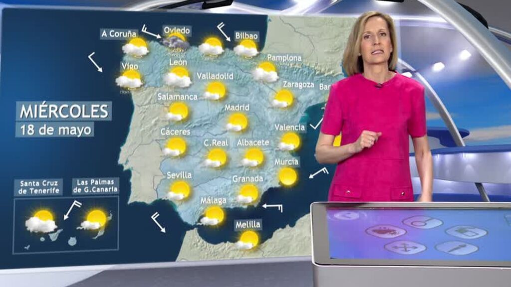 Las temperaturas se van a disparar el miércoles: el tiempo en España para el 18 de mayo