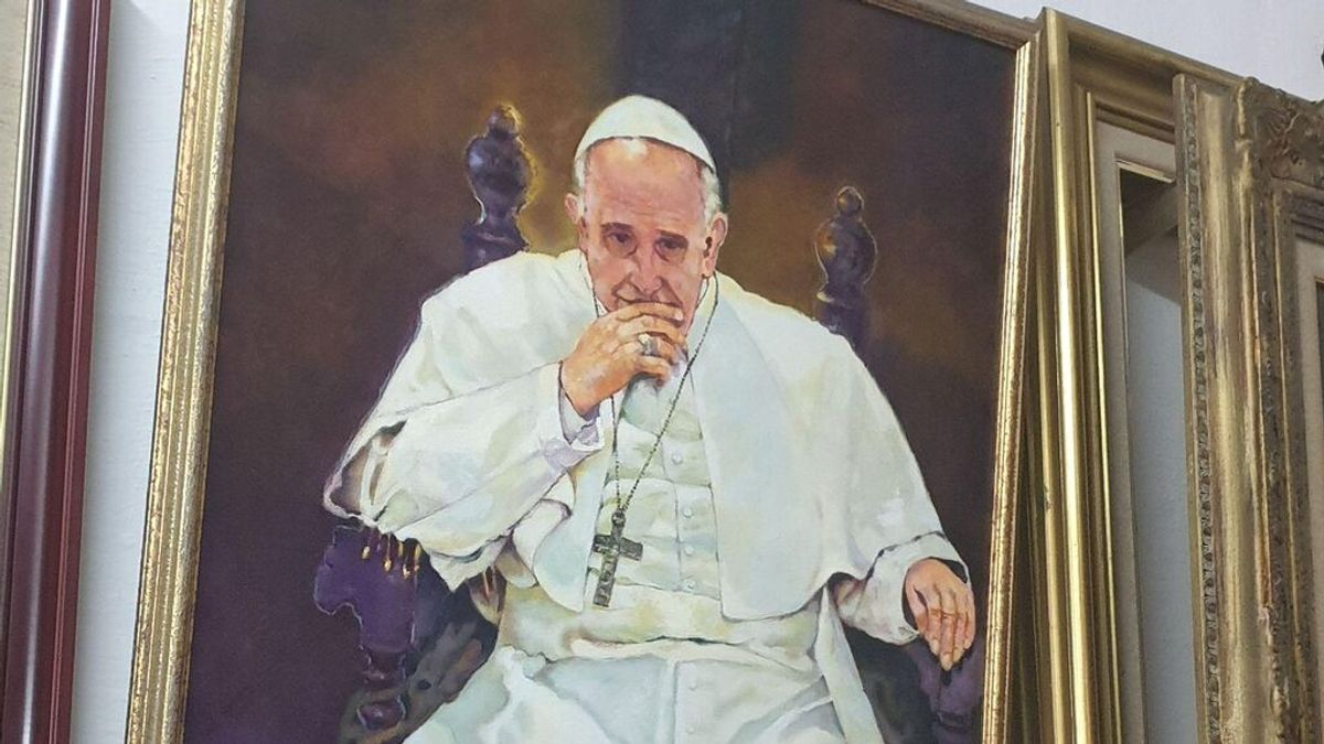 Cuadro del Papa pintado por Alberto López Brasaola Cuadro del Papa pintado por Alberto López Brasaola