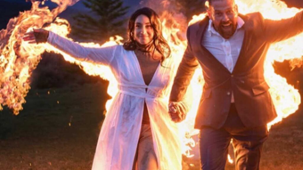 boda en llamas