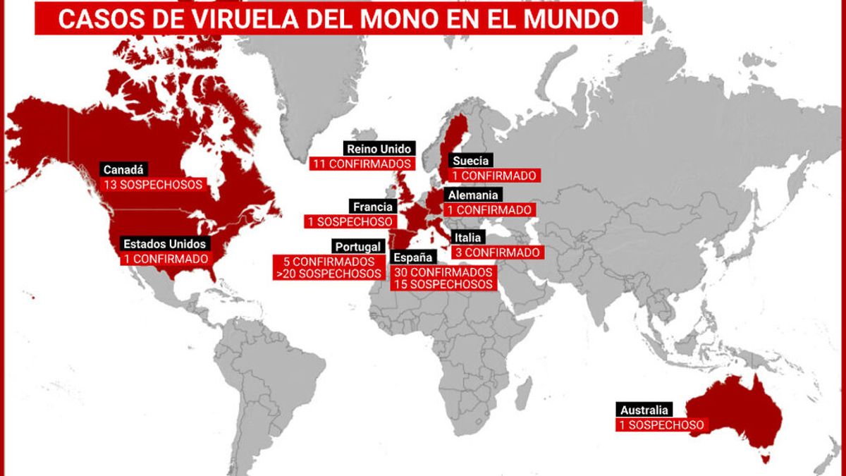 El mapa del avance de la viruela del mono en el mundo: Alemania, séptimo país afectado en Europa