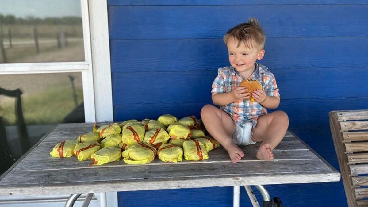 Un niño de dos años le quita el teléfono a su madre y pide 31 hamburguesas con queso