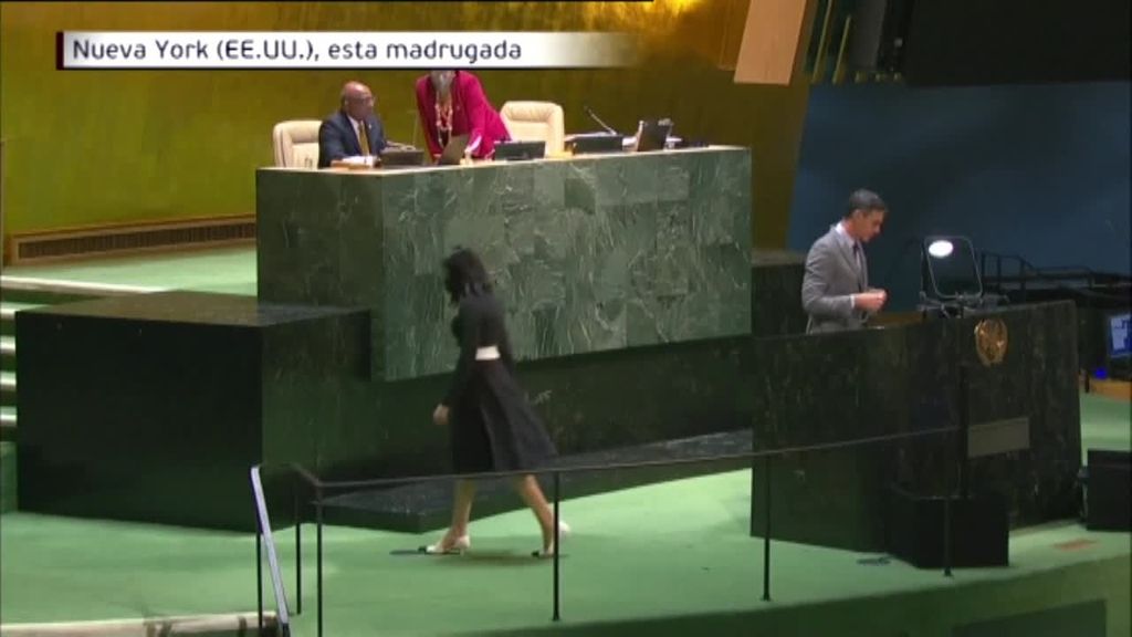 El presidente del Gobierno empieza su intervención en la ONU acordándose de los vecinos de La Palma