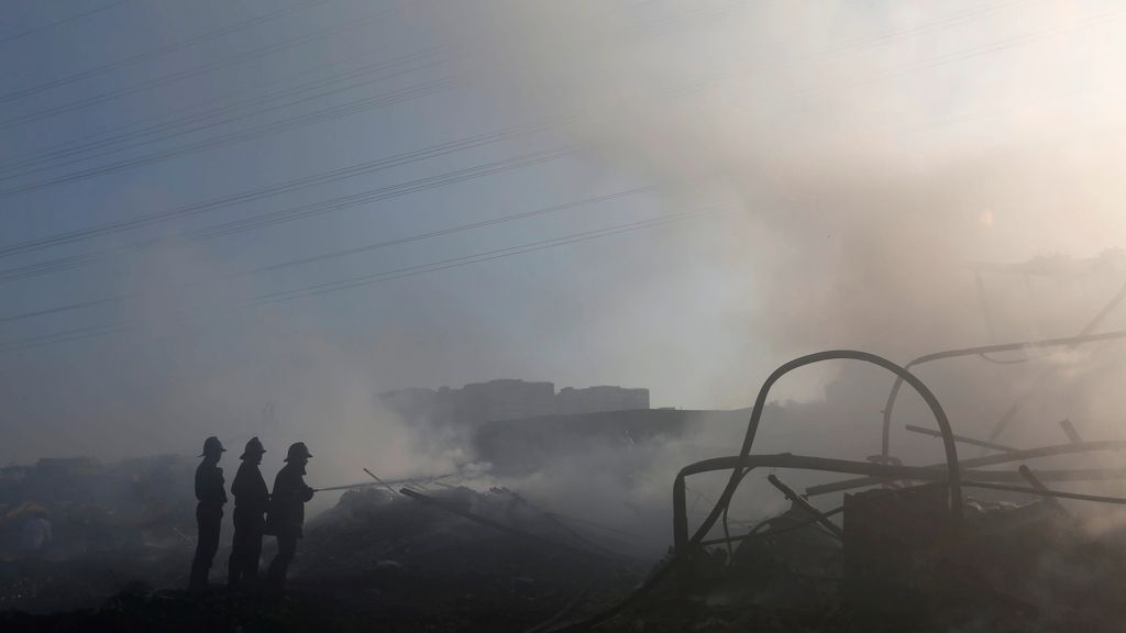 Luchando contra el fuego, en Mumbay