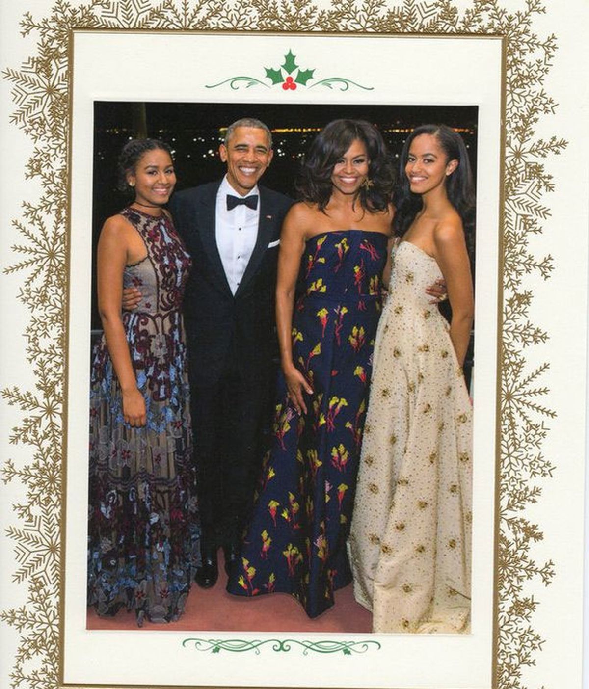 Tarjeta de Navidad de los Obama