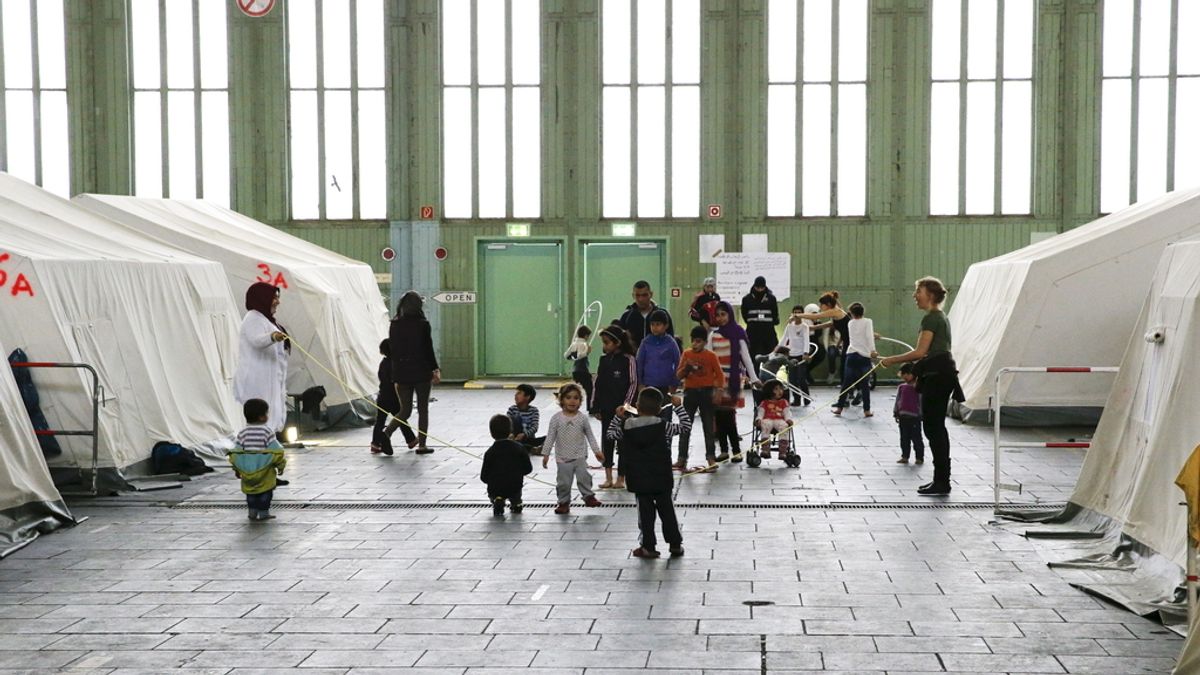 Centro de acogida de refugiados en Berlín