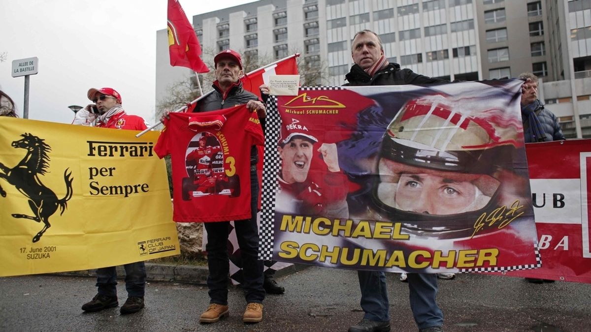 Aficionados que apoyan a Michael Schumacher