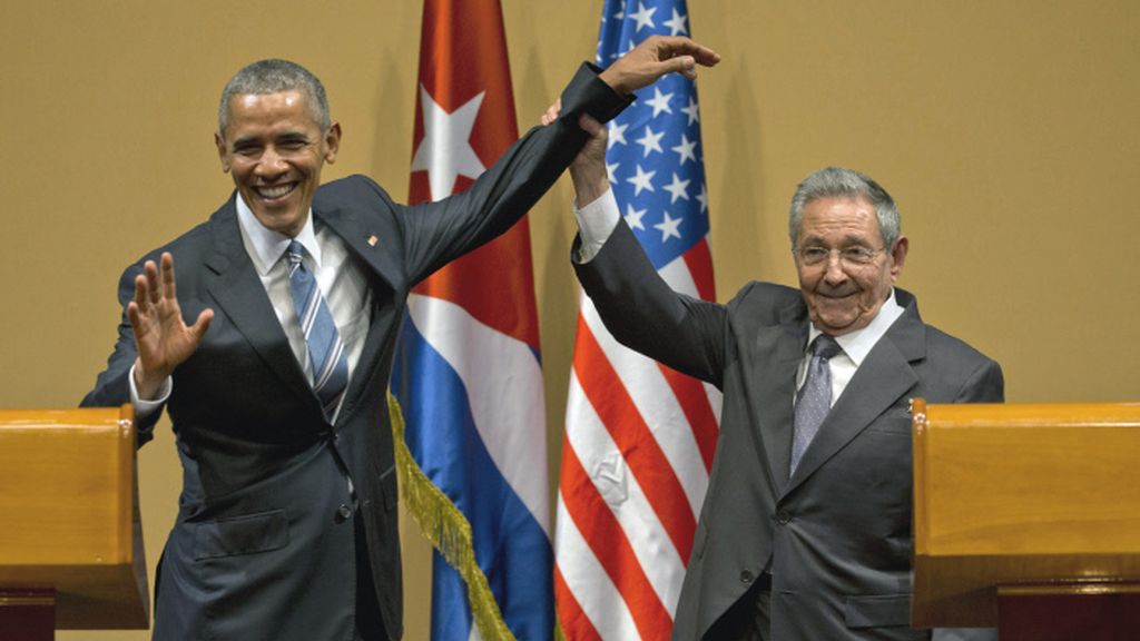 Barack Obama y Raúl Castro en su visita a Cuba