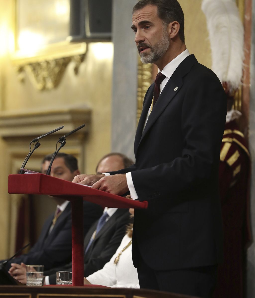 Felipe VI durante la apertura solemne de las Cortes