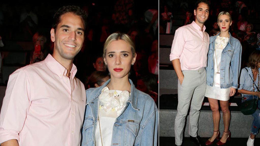 Lulu Figueroa y Adrian Saavedra en el desfile de 2sn Skin