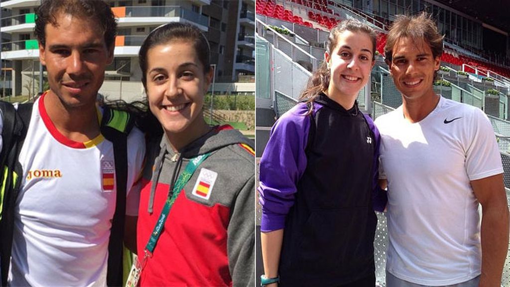 Carolina Marín acumula dos fotos-fan con su ídolo, Rafa Nadal