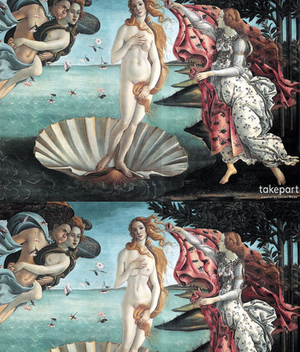 El photoshop llega a las musas desnudas de grandes pintores clásicos