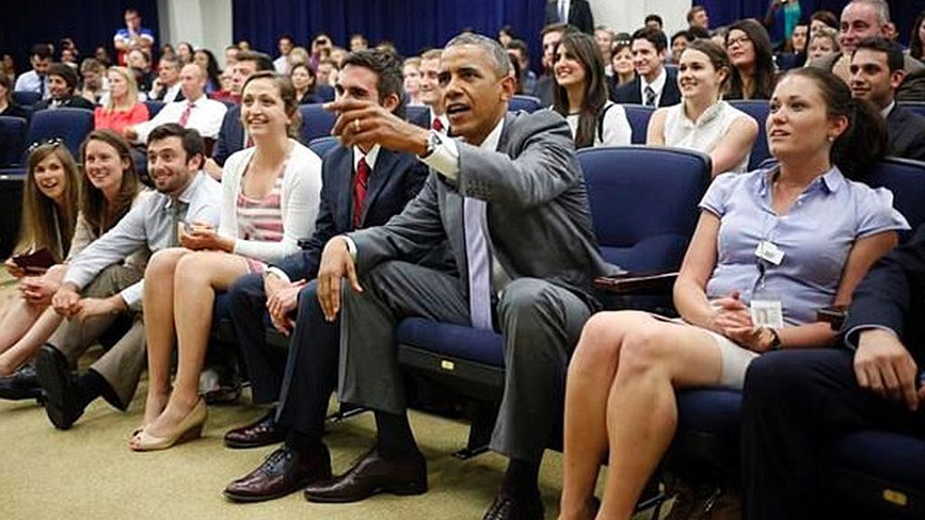El presidente de EEUU se quedó a ver el partido entero