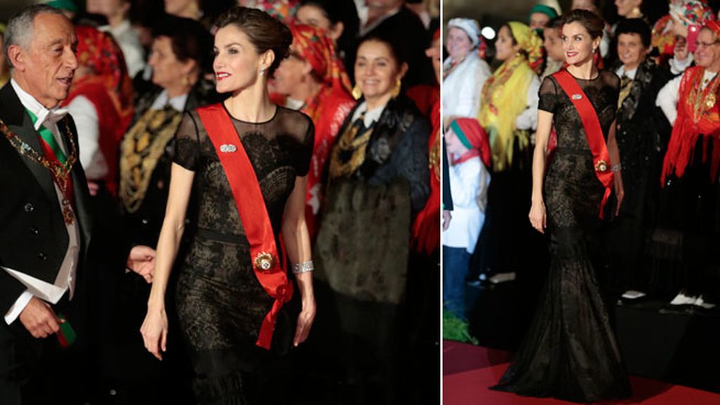 La cena de gala, de 150 invitados, se celebró en el Palacio de Braganza