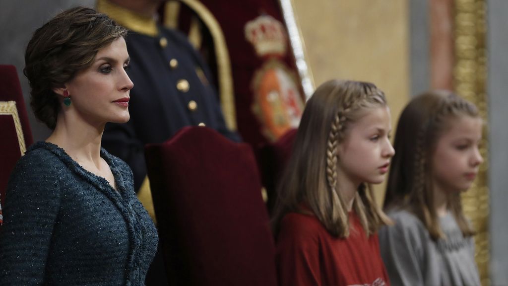 La reina Letizia con Leonor y Sofía