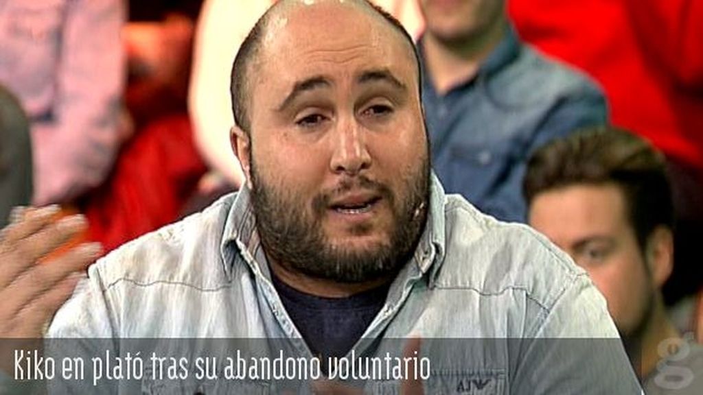 Kiko en plató tras su abandono voluntario