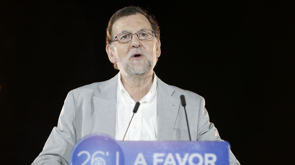 Mariano Rajoy en el acto de cierre de campaña en Madrid