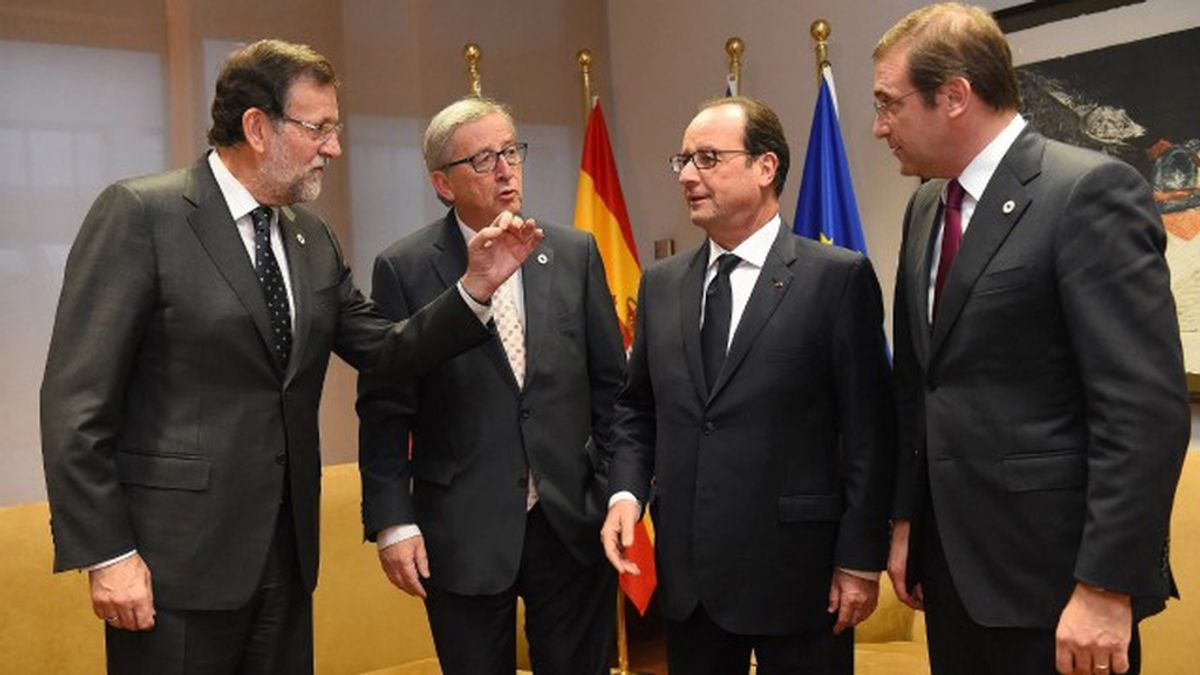 Rajoy, Hollande, Passos Coelho y Juncker en Bruselas