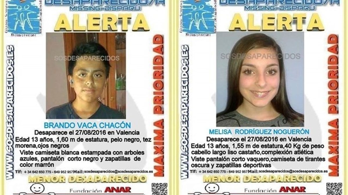 Menores desaparecidos en Valencia
