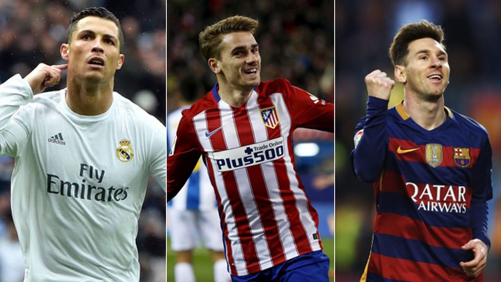 Cristiano, Messi y Griezmann
