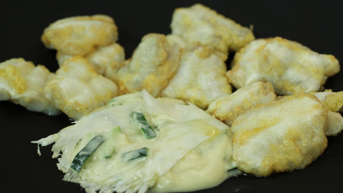 Kokotxas de bacalao rebozadas con coliflor de 'Robin Food'