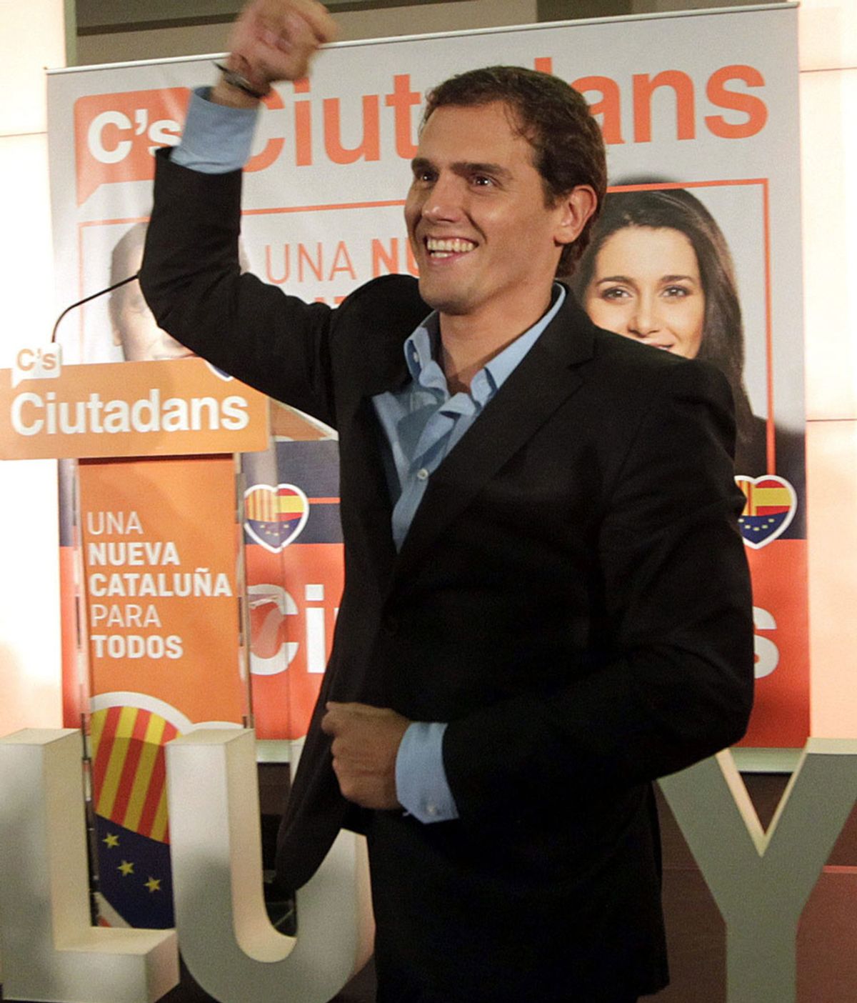 Rivera, celebra los resultados de Ciudadanos en las elecciones del 27S