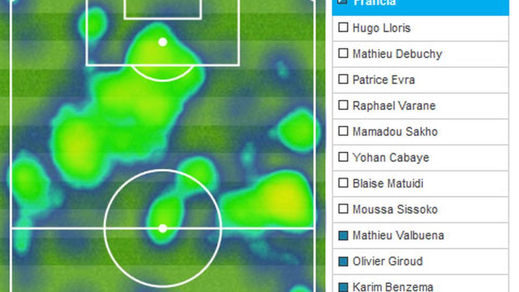 Mapa de calor Suiza - Francia