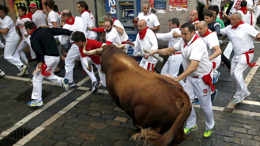 Pánico en el segundo día de encierros en Sanfermines