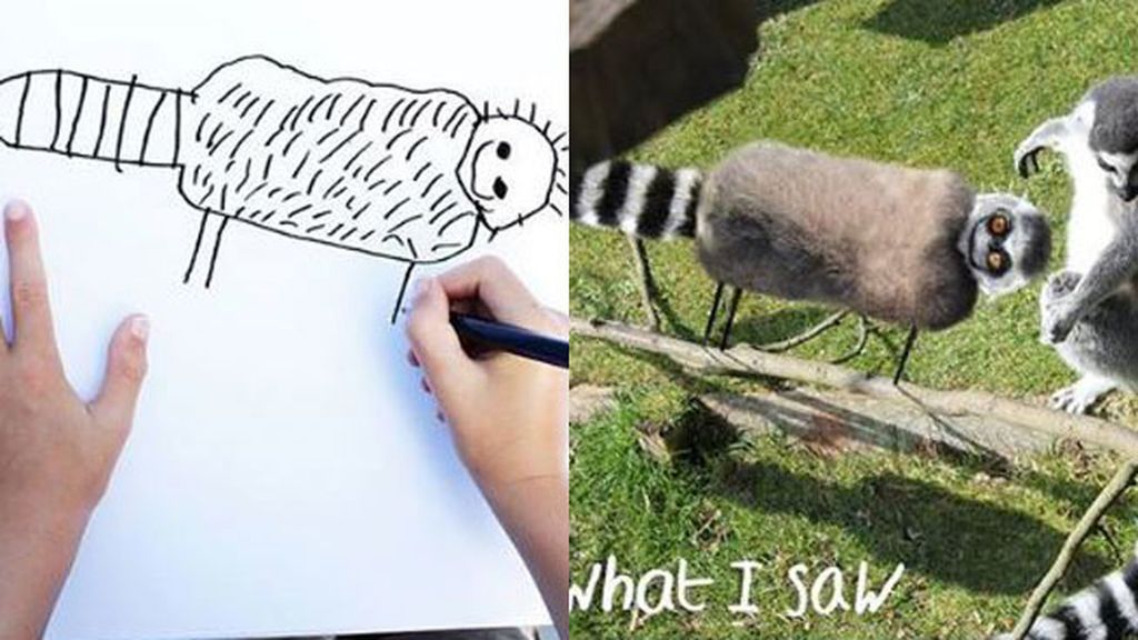 Lo que el pequeño dibuja...lo que su papá ve