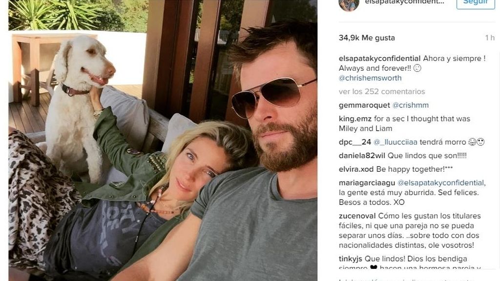 Elsa Pataky asegura que está tan enamorada como siempre