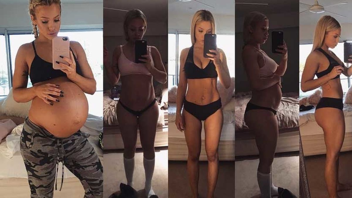 Una bloguera fitness muestra cómo recuperar la figura dos meses después de dar a luz