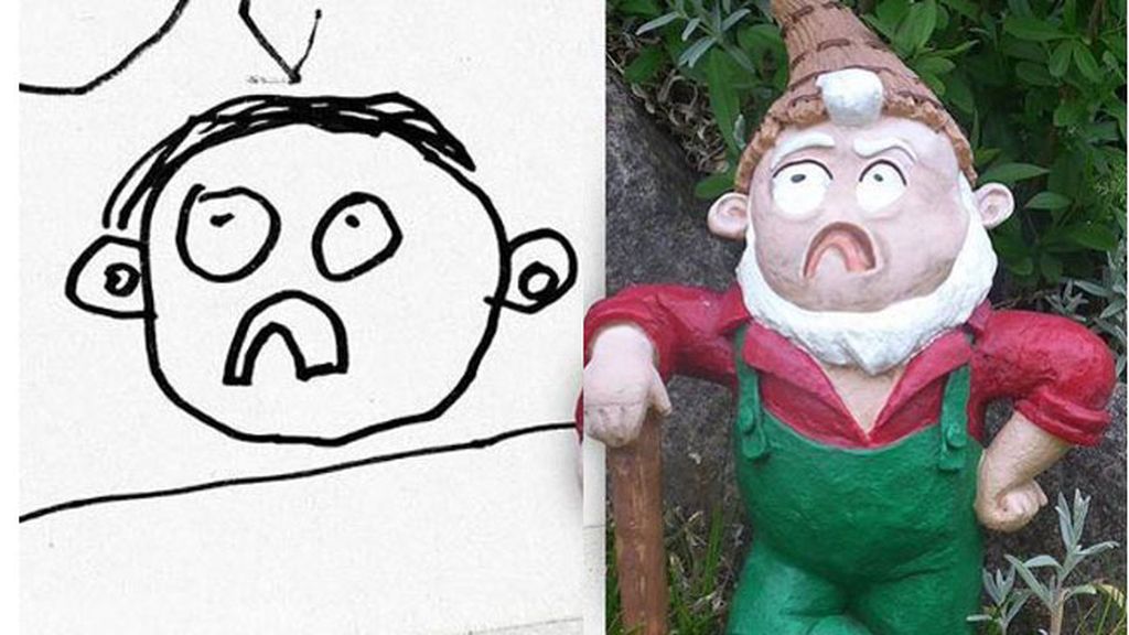 Lo que el pequeño dibuja...lo que su papá ve