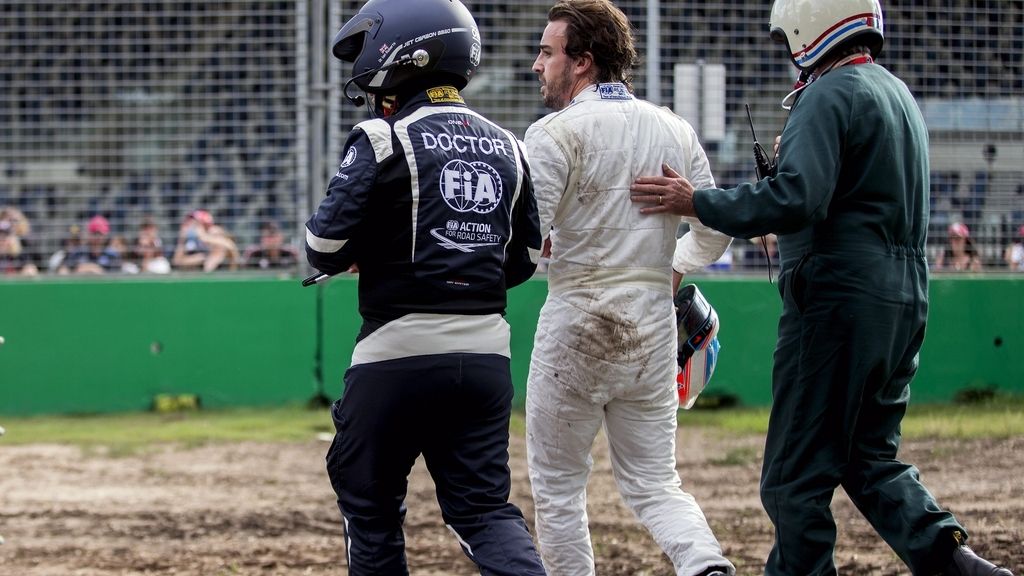El impactante accidente de Fernando Alonso, en imágenes