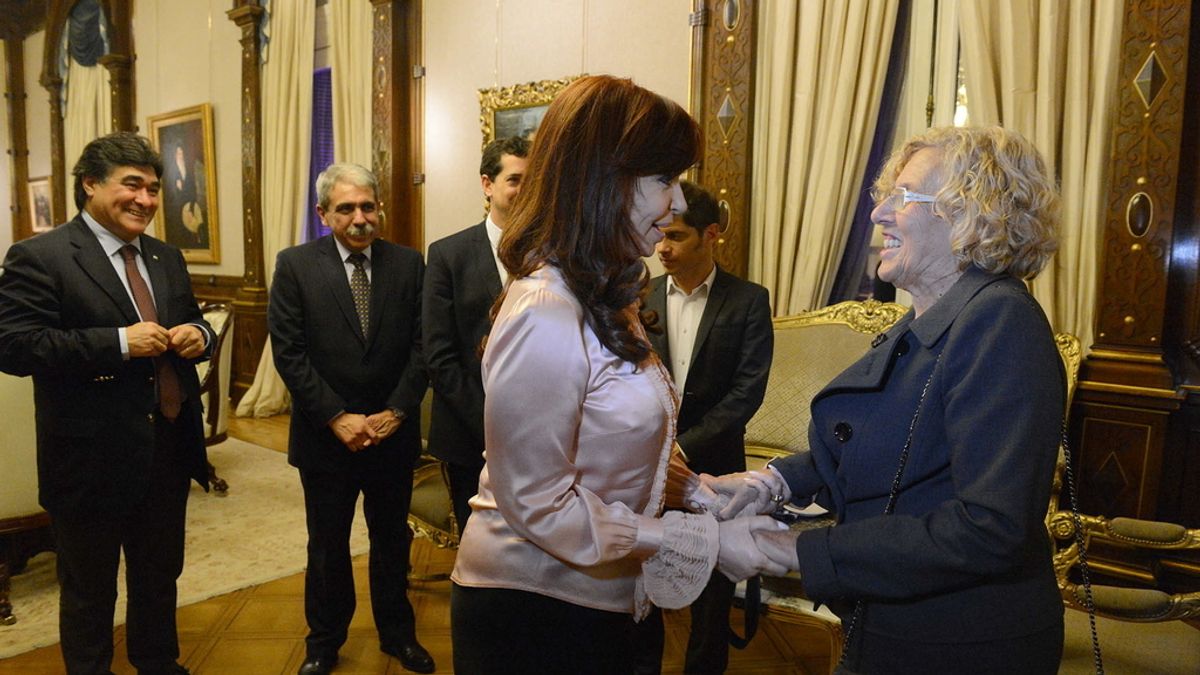 Cristina Fernández de Kirchner y Manuela Carmena en Buenos Aires